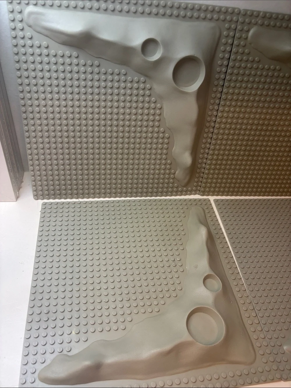 Lot of 10 Vintage LEGO Space Moon Crater Base Plate Boards 32 X 32